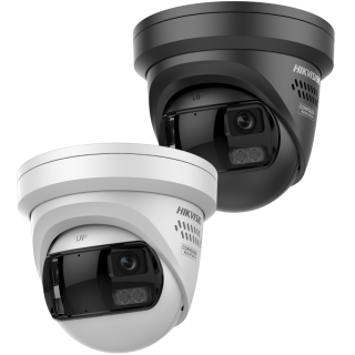 IP kamera Hikvision DS-2CD2387G3P-LIS2UY/SL 8MP f2.8mm IR 30m White Light 30m Panoramic ColorVu IP67 Turret Balta